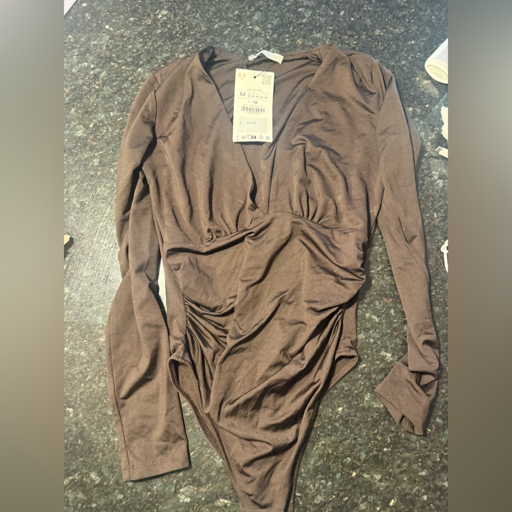 Dark brown Zara body suit